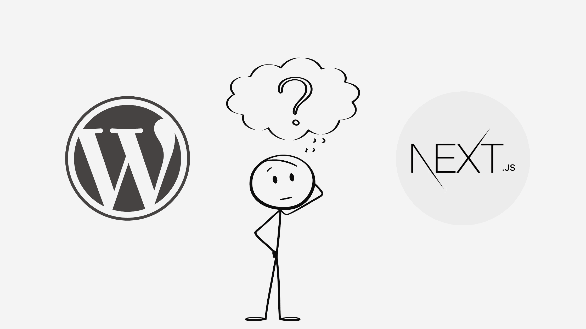 Infographie comparant WordPress optimisé et Next.js headless sur la performance, l’éditorial et l’évolutivité