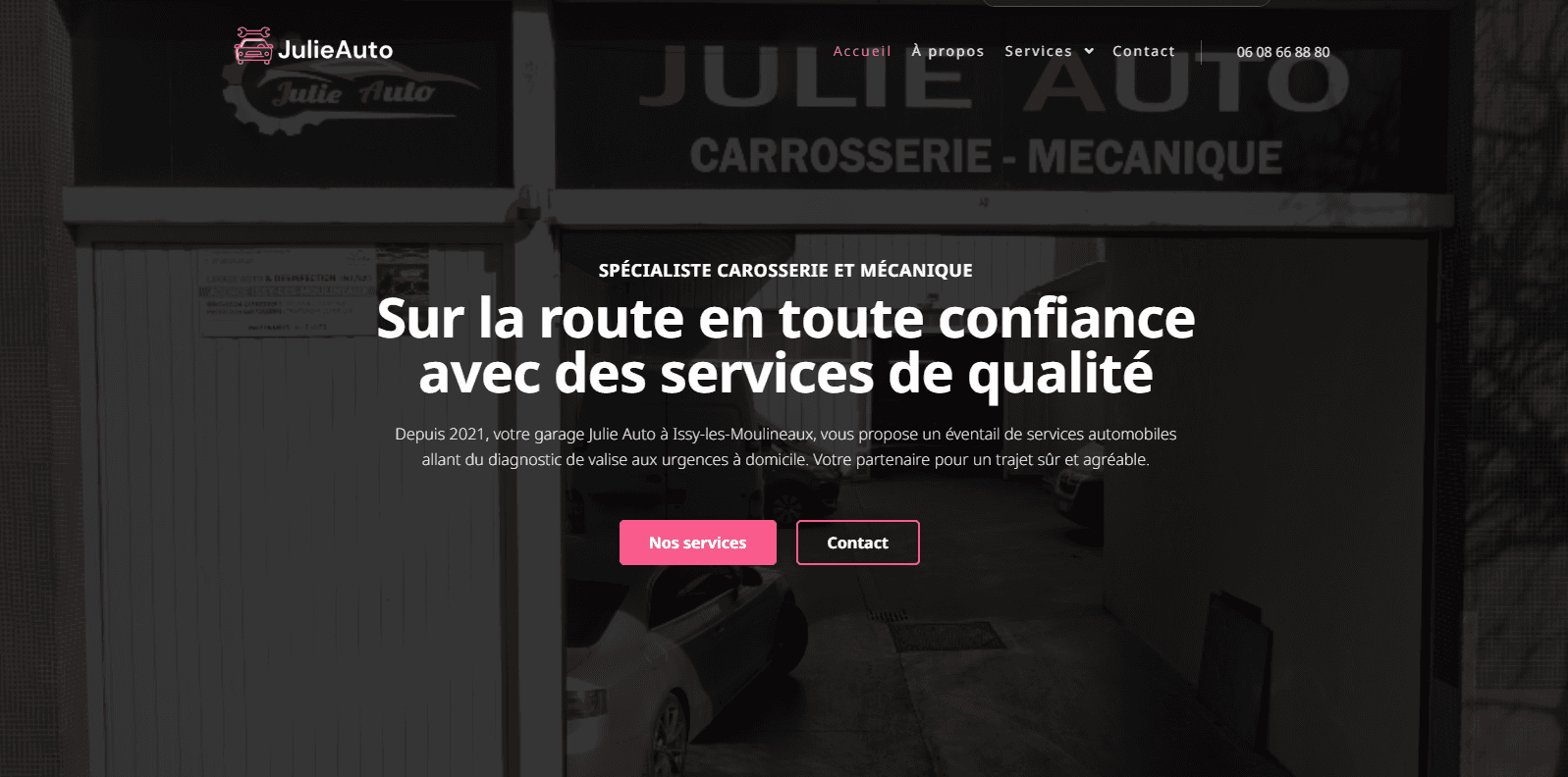 JulieAuto — Site vitrine & leads — capture