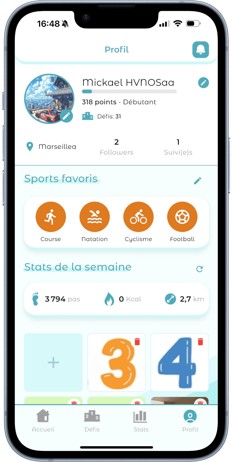 Spouddy — Défis sportifs entre amis — écran 3