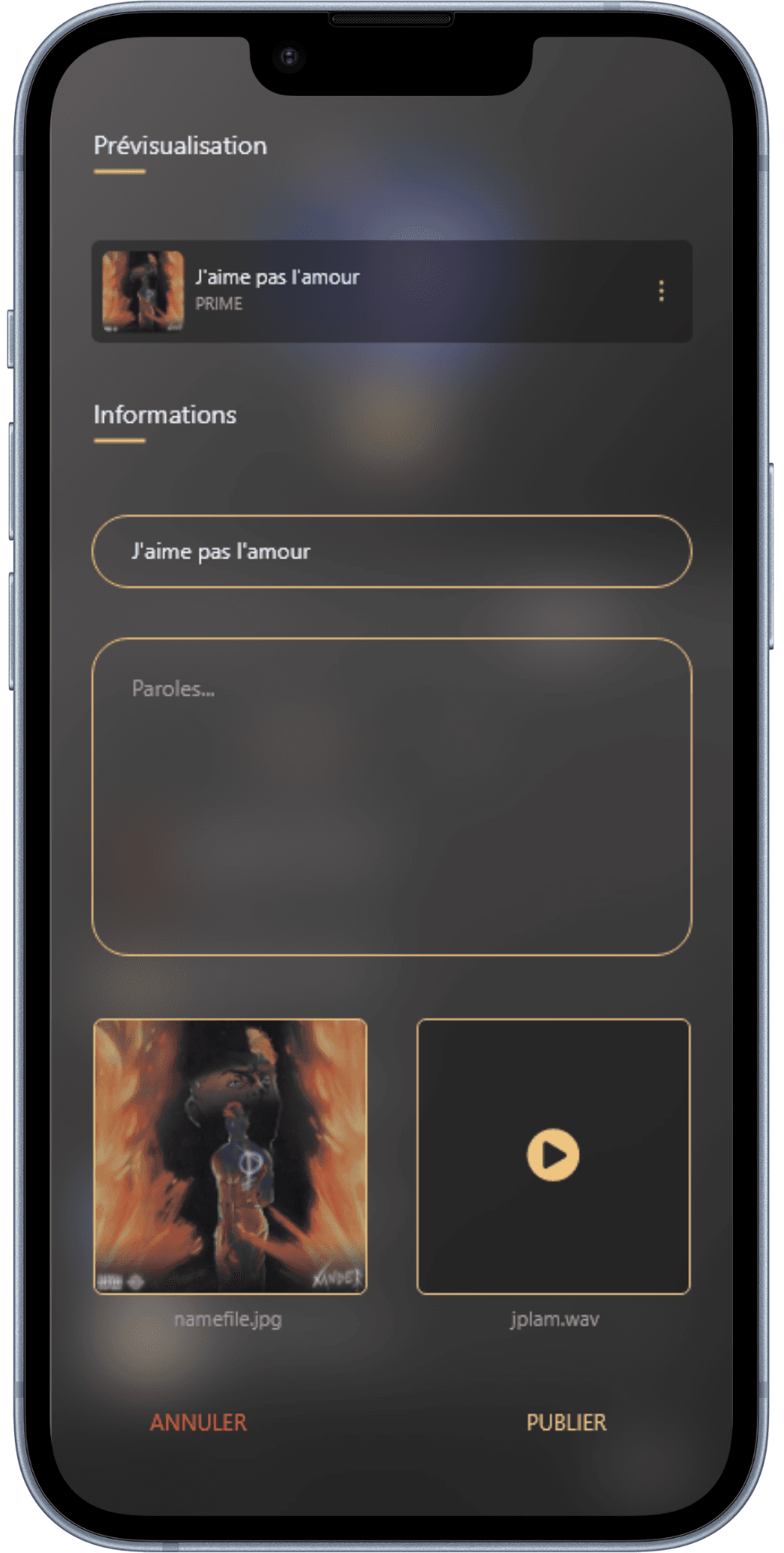 SVMPLE — Découverte de talents — écran 3