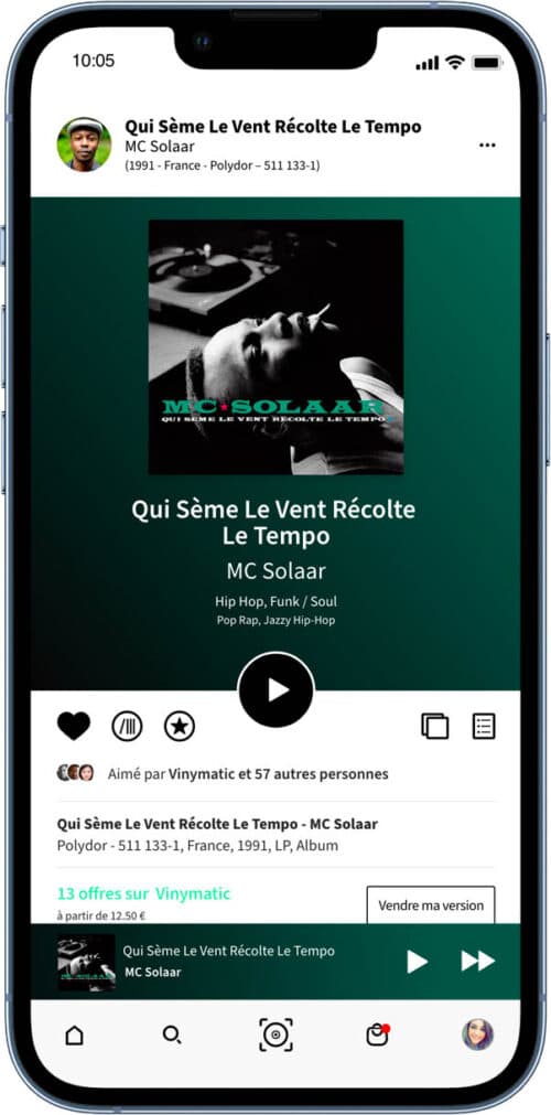 Vinymatic — Marketplace vinyles — écran 1